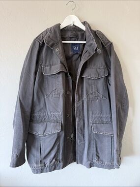 GAP Men's Gray Military Field Jacket